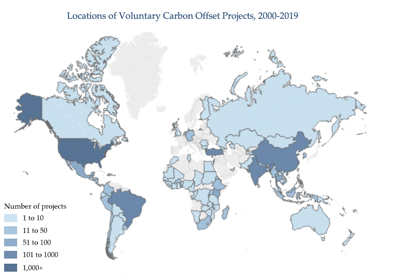 Voluntary Carbon Offset Project Locations